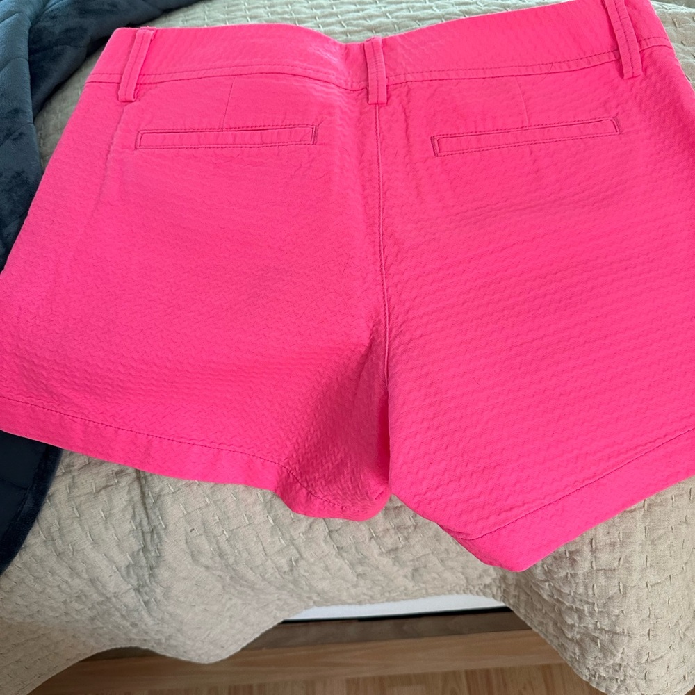 Lilly Pulitzer Vibrant Pink Textured Bermuda Shorts - Picture 4 of 6